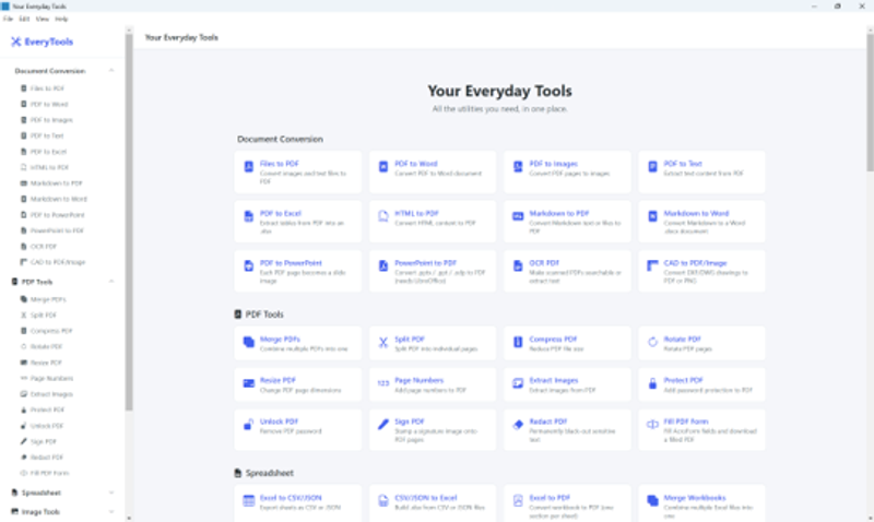 Your Everyday Tools Desktop — utilitas offline untuk Windows dan macOS